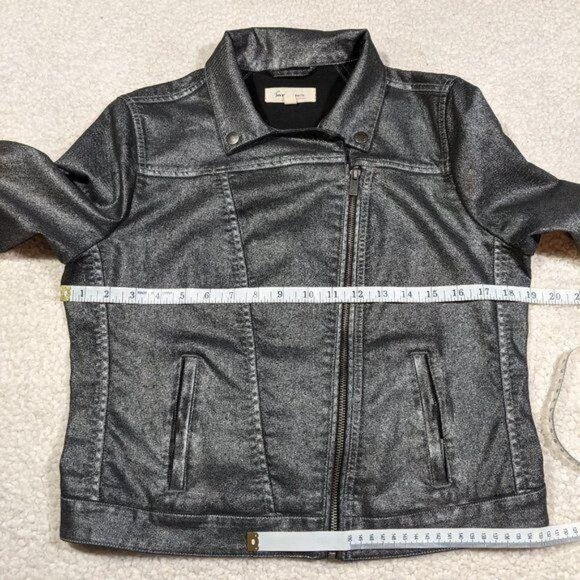 Vince Camuto‎ Two women's metallic moto crop jacket S - Picture 7 of 11